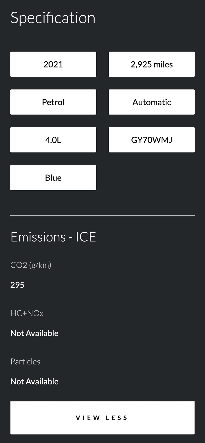 harwoods product specification