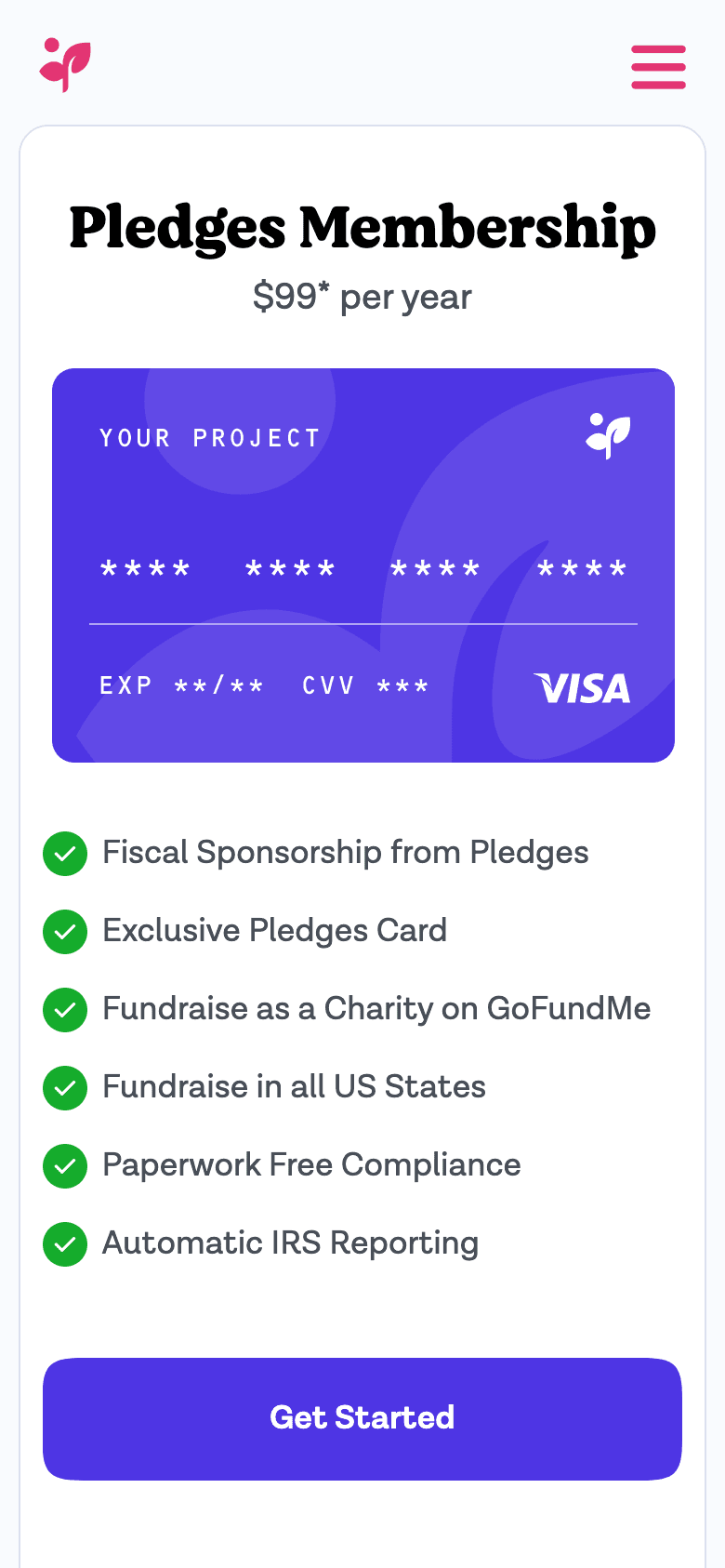 pledges payment component