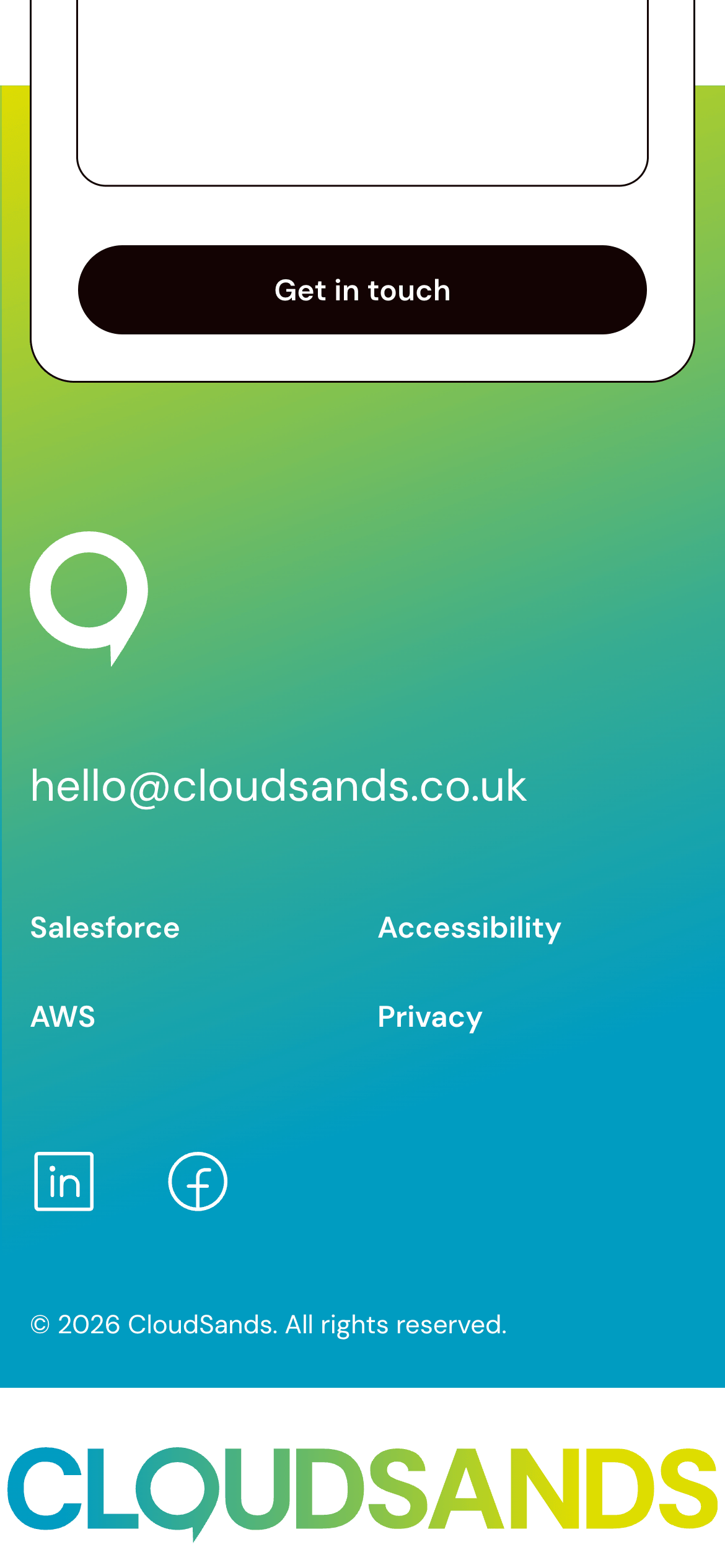 cloudsands footer