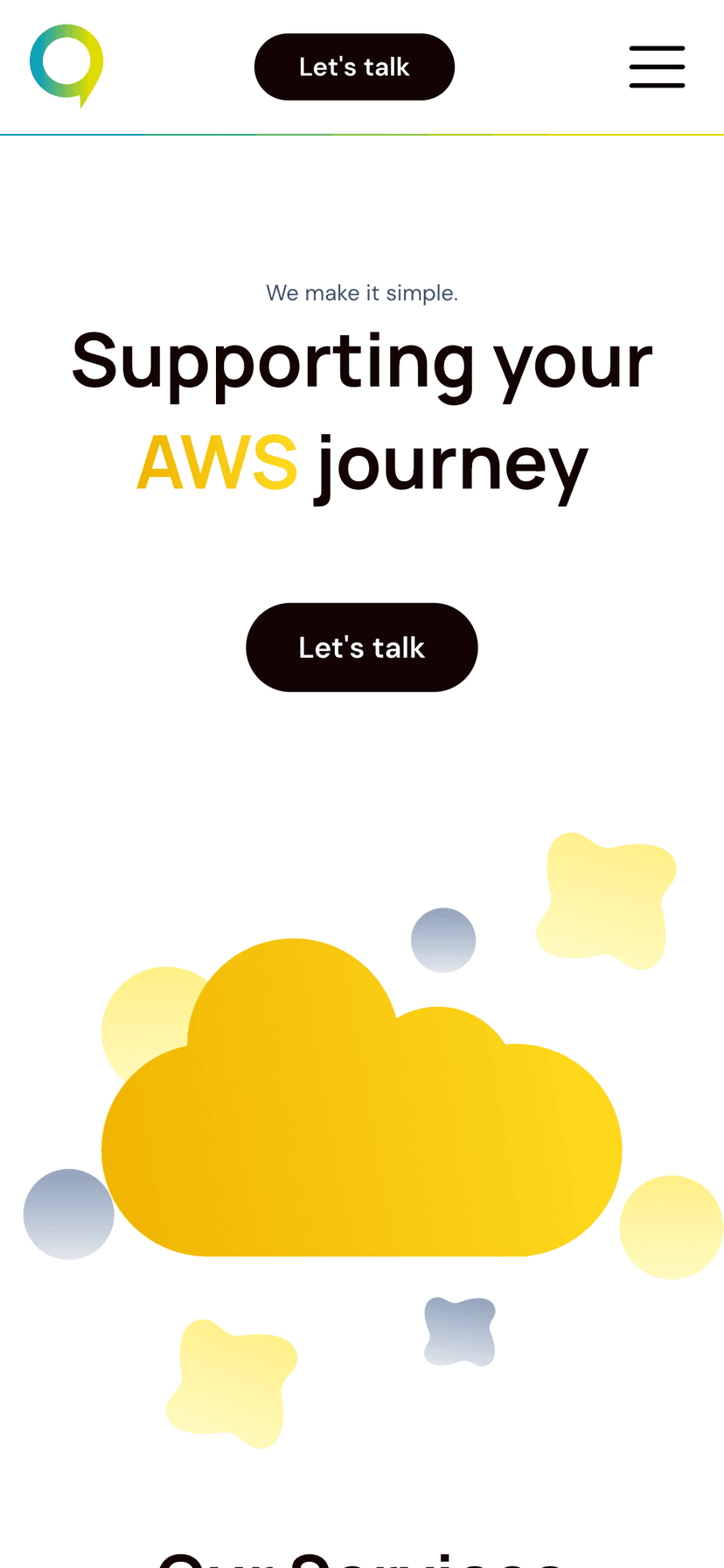 cloudsands hero aws service page